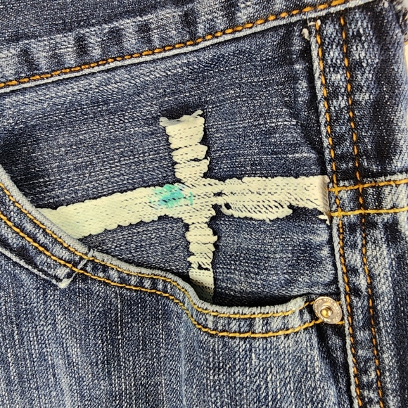 Rocawear Vintage Mens Regular Fit Baggy Blue Jeans Size 38x32 VTG 90s Hip Hop - Picture 6 of 12